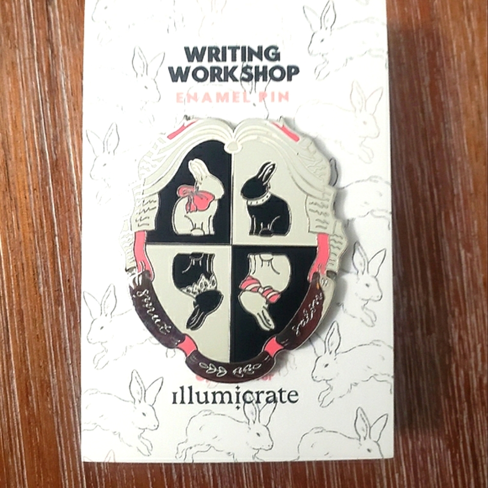 Bunny, Smut salon Crest, Writing Workshop, enamel pin, Illumicrate